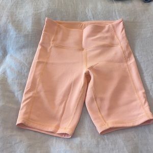 Lululemon ribbed high rise biker shorts